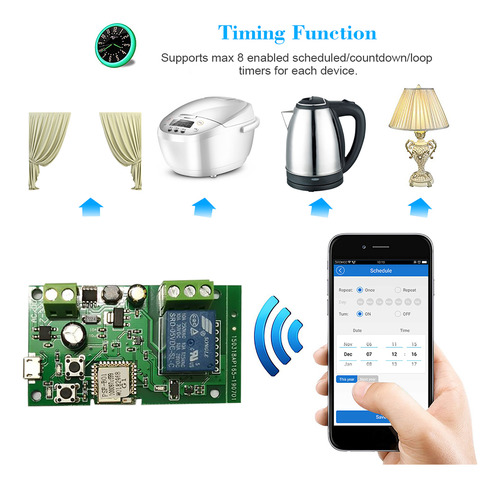 Módulo De Relé Inalámbrico Ewelink Dc5v 12v 24v 32v Wifi Swi