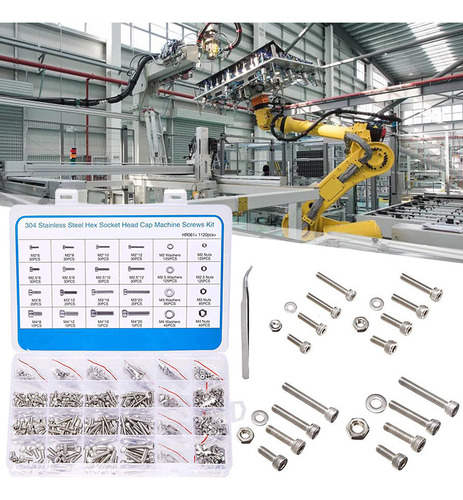 1120pcs M2 M3 M4 M5 Tampa Métrica Hexagonal De Cabeça