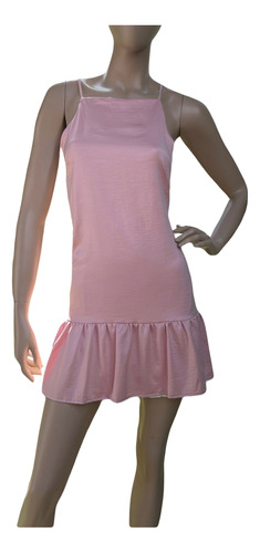 Vestido Corto Musculosa Rosa - Zhoue L