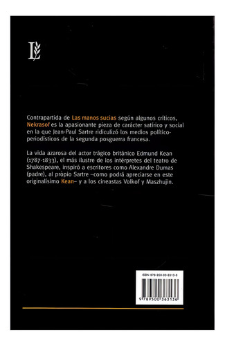 Nekrasof Kean De Jean Paul Sartre, De Jean-paul Sartre. Editorial Losada En Español