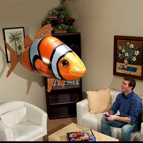 Imagen 5 de 8 de Tiburon Inflable A Control Remoto Juguete Flying Shark