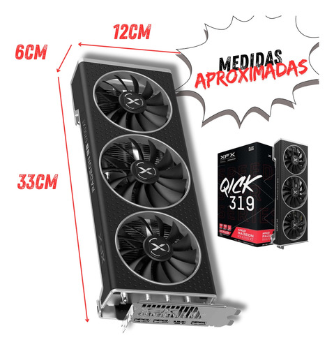 Placa De Vídeo Amd Radeon Rx 6700 Xt 12gb Gddr6 Xfx Qick 319