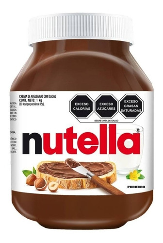 Nutella Crema De Avellanas Con Cacao Ferrero 1 Kg Chocolate