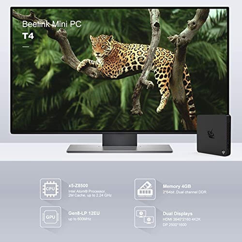 Imagen 3 de 5 de Beelink T4 Mini Pc Windows 10, Mini Computadora Intel Quad-c