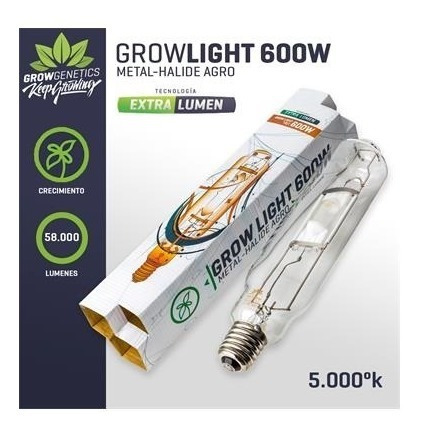 Ampolleta Haluro Metal 600w Extra Lumen - Grow Genetics