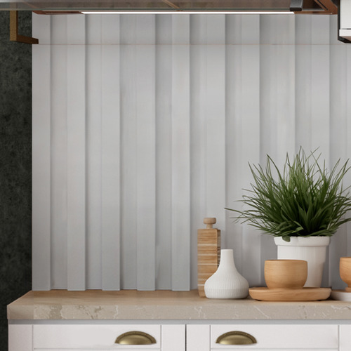 Painel Ripado Milla Branco Mdf 80cm Carraro