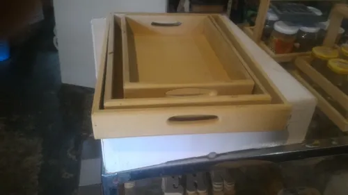 Juego De Bandejas En Mdf