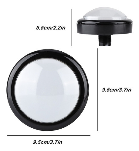 100mm Led Luz Lámpara Botón Grande Ronda Arcade Videojuego