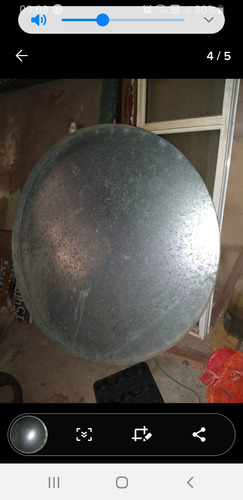Disco De Chapa Galvanizado Tapa Tanque Fuente Agua 130cm (Usado)