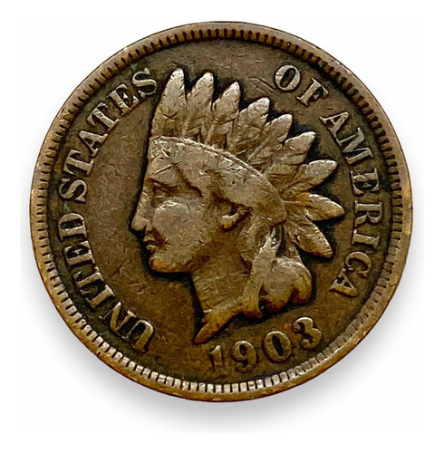 Wow Moneda 1 Centavo Indian Head 1903 Estados Unidos (Usado)