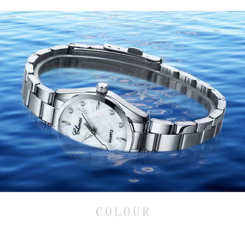 Relógio Impermeável Chenxi Fashion Diamond Quartz Cor Do Fundo Branco