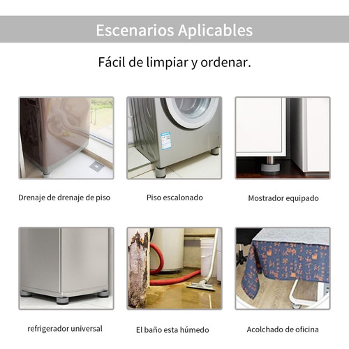 8pcs Estabilizadores De Pies De Lavadoras, Almohadillas De