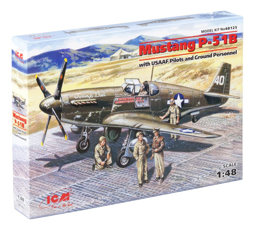 Icm Modelo P-51b Mustang Tripulacion Building Kit