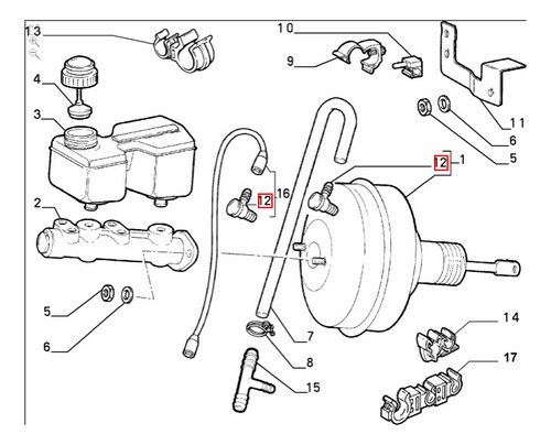 Check Vacio Hidrobooster Fiat Tempra 2000 1989-1993 S/bendix