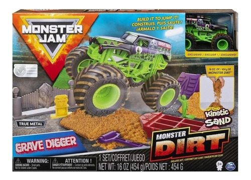 Monster Jam - Grave Digger Con Rampa Y Arena- Monster Dirt
