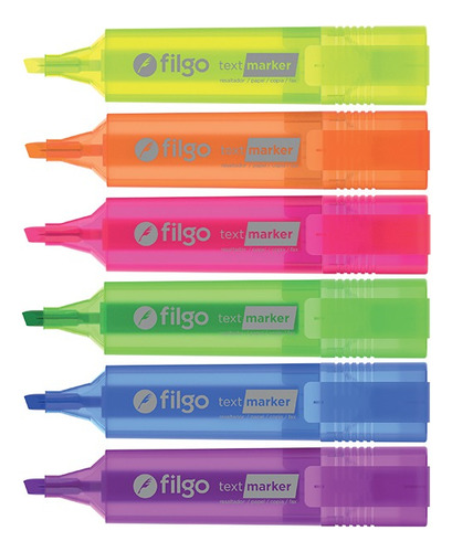 Resaltador Fluo Naranja Textmarker Filgo (x48 Unid.)