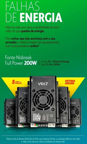 Fonte Nobreak Full Power 200w 48v/4a Volt
