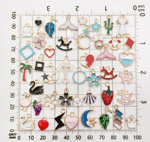 100 Pulseras Colgantes Aleaciones Mezclada Para Hacer Joyas