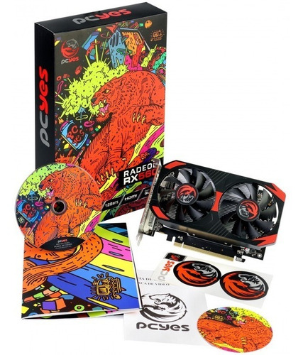 Imagem 8 de 10 de Placa De Video Rx 560 4gb Gddr5 128 Bits Pcyes Graffiti S
