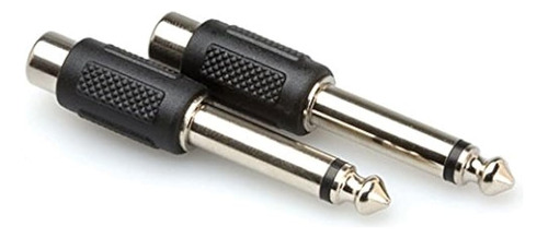 Hosa Gpr-101 Rca A 1/4 Pulgadas Ts Adaptadores, 2 Piezas, Ne