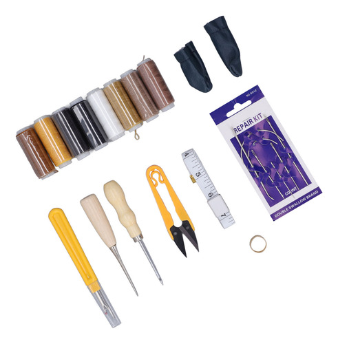 Kit De Trabajo Para Cuero, Herramientas, Hilos De Cera, Aguj