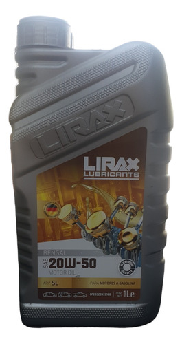 Aceite Mineral Lirax 20w50 Importado