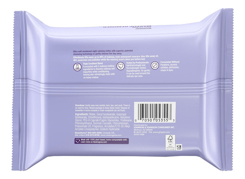 Toalhetes Removedores De Maquiagem Neutrogena Night Calming