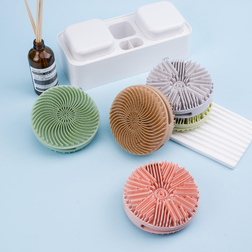 2 Unidades Exfoliantes De Silicona Para El Cuerpo, Cepillo