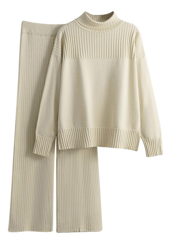 Jersey Casual De Punto Para Mujer, Holgado, De Color Liso, M