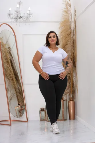 Cal a Legging Plus Size Leg Modela Empina Bumbum Excelente