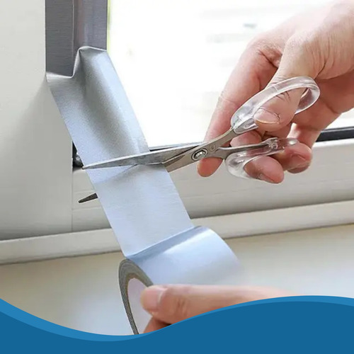 Fita Silver Tape Autoadesiva Resistente Reforçada Multiuso Cor Prata Liso