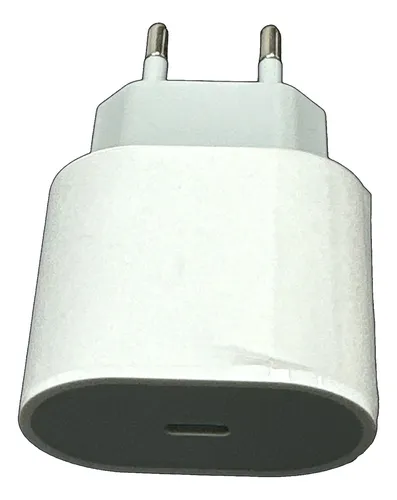 Cargador Rápido Para Iphone 16e Ficha Pd Usb C Blanco Y Gris