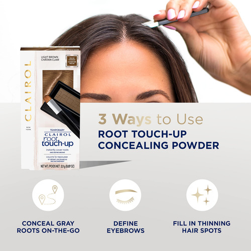Polvo Corrector Temporal Root Touchup Clairol Light Brow
