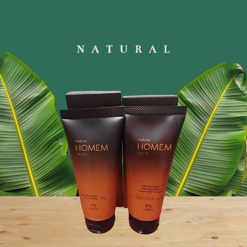 Natura Kit Homem Tato Crema De Afeitar + Balm After Shave
