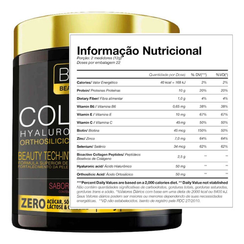 Colágeno Verisol Belíssima 264g Com Ácido Hialurônico