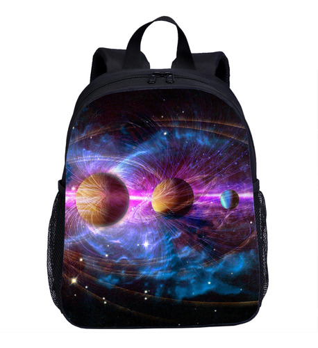 Mochila Planet 3d Printing Con Estampado En Color, 13 Pulgad