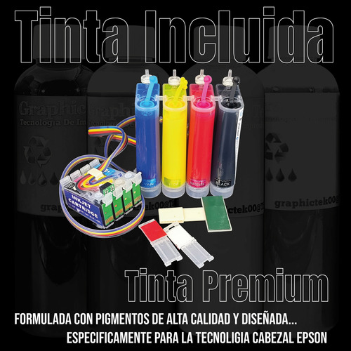 Sistema De Tinta Continua Compatible Epson Nx420 Nx125 Wf320