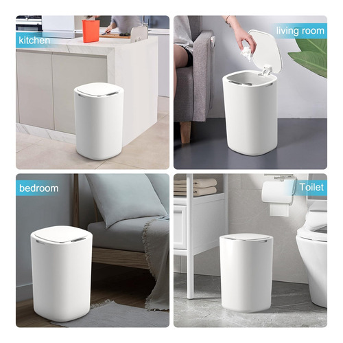 Cubo De Basura Inteligente De 12 Litros, Automático, Con Sma