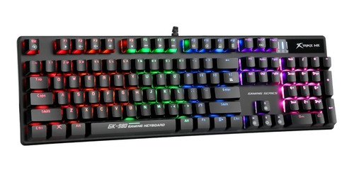 Teclado Gamer Xtrike Me Mecanico Numerico 7 Colores Gaming