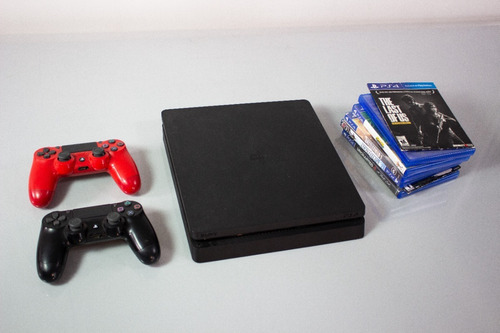 Sony Playstation 4 Slim Cuh-20 1tb + Juegos + 2 Joysticks