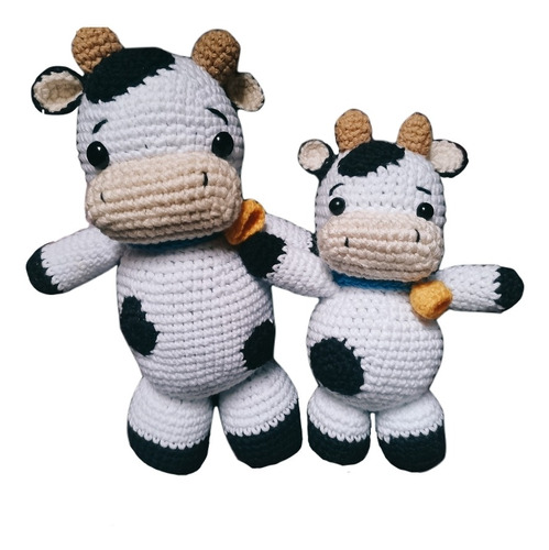 Vaquitas Amigurumi, Madre E Hijo (20-30 Cm) (2pzs)