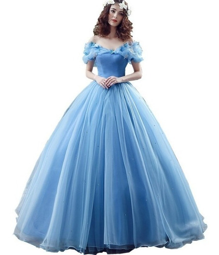 Vestidos Xv Años Quinceaños 15 Años Cenicienta Azul Tul Wa | Meses sin intereses Vestidos Xv Años Quinceaños 15 Años Cenicienta Azul Tul Wa | Meses sin intereses