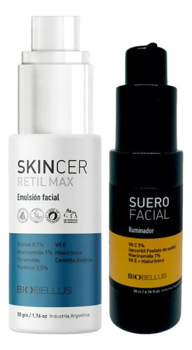 Set Skincer Retil Max + Suero Iluminador Biobellus 30cc
