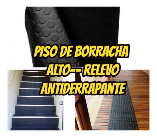 Lençol De Borracha Bolinhas Antiderrapante 3mm 5.00x1.00
