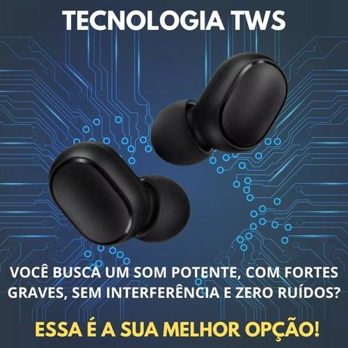 ... Fones De Ouvido Sem Fio Bluetooth Com Microfone Tws Pair