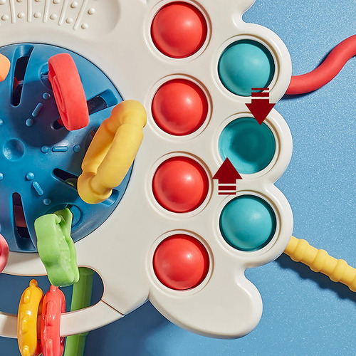 X Brinquedo Interativo Com Fio De Silicone Macio Para Bebês