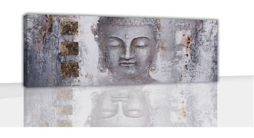 Cuadro Moderno Buda Elegante Gris Minimalista 120x200cm