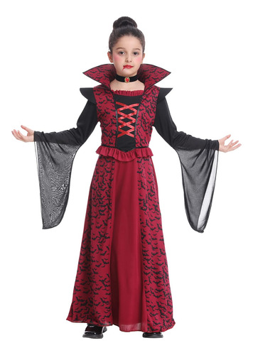 Disfraz De Vampiro De Halloween Para Nias, Vestido De Vampir