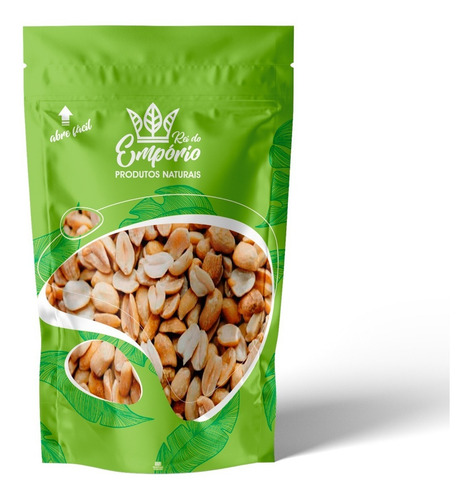 Imagem 1 de 5 de Amendoim Sem Pele Sem Sal Torrado 500g Vegano Rei Do Empório