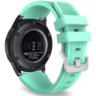 Pulseira Silicone Para Samsung Gear S3 Classic Frontier 22mm Cor Verde/Água